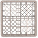 A white plastic basket with a lattice pattern and 16 square compartments.