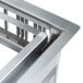 A stainless steel Lakeside drop-in glass rack dispenser.