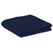 A folded navy blue table cover.