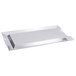 A silver rectangular Vollrath serving tray with handles.