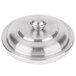 An American Metalcraft stainless steel mini lid with a round handle.