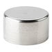 An American Metalcraft stainless steel cylinder with a hammered, circular surface.