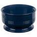 A close up of a blue Cambro Shoreline bowl with a handle.