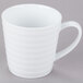 A 10 Strawberry Street Swing white porcelain mug with a C-handle.