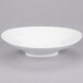 A white bowl with a rim on a white background.