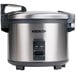 A Proctor Silex commercial rice cooker with a lid.