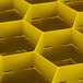 A yellow Vollrath Traex glass rack.