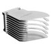 A metal Edlund pusher assembly for fruit and vegetable slicers with a white background.