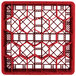 A red Vollrath Traex glass rack with a grid pattern.