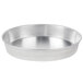 An American Metalcraft heavy weight aluminum round pizza pan with a white background.