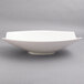 A white 10 Strawberry Street Whittier rectangular samurai bowl with a curved edge.