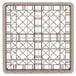 A beige plastic grid with many rows of square compartments.