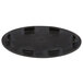 A black plastic oval Bunn decal mounting plate with four holes.