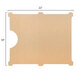 A beige rectangular cutting board with cut out edges.
