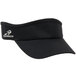 A black Headsweats visor with a white logo.