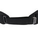 A black Headsweats visor with a black strap and metal buckle.