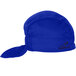 A royal blue Headsweats chef cap with a black bandana design.