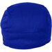 A royal blue Headsweats shorty chef cap with a logo on it.