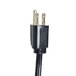 A black Hatco power cord with two gold plugs.