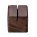 An American Metalcraft walnut wood square table card holder.