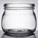 An American Metalcraft clear glass Mason jar with a lid on a white background.