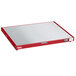 A red rectangular Hatco heated shelf with a red border.