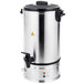 A silver and black Town 10 liter water boiler with a stainless steel interior.