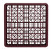 A Vollrath Traex full-size glass rack with a burgundy grid.