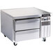 A stainless steel Continental Refrigerator chef base with two drawers.