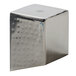 An American Metalcraft hammered stainless steel square sugar caddy with a textured surface.