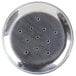 A silver metal American Metalcraft replacement lid with holes.