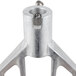 An aluminum flat beater for a Hobart mixer with a hole in the middle.