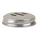 An American Metalcraft silver metal mini shaker lid with three holes.