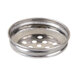 An American Metalcraft mini metal strainer lid with holes.