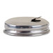 An American Metalcraft mini silver metal lid with a flap.