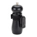 A black pepper grinder holster with a black strap and metal clip.