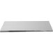A Tablecraft brushed stainless steel cover for a rectangular table.
