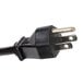 A close-up of a black plug on a Cambro power cord.