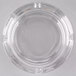 An Arcoroc clear glass ashtray with a circular rim on a white background.