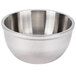 A Tablecraft stainless steel Remington double wall bowl with a textured surface and a handle.