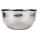 A Tablecraft stainless steel Remington serving bowl with a handle.