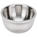 A Tablecraft Remington stainless steel serving bowl with a textured surface.