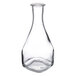 An Arcoroc square glass carafe with a neck.