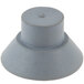 A grey rubber suction foot with a round top.