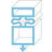A diagram of a refrigerator with blue arrows pointing to the 21 1/2" x 31 1/4" rectangular gasket.