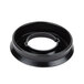 A black plastic Waring outer lid ring with a hole in it.