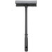 An Unger black and silver squeegee with a black pipe handle.