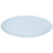 A light blue Thunder Group Blue Jade melamine platter with white clouds in the background.
