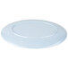 A light blue Thunder Group Blue Jade oval melamine platter with a white edge.