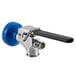 A Fisher Ultra Spray PLUS Pre-Rinse Spray Valve with a blue and black plastic valve and blue handle.
